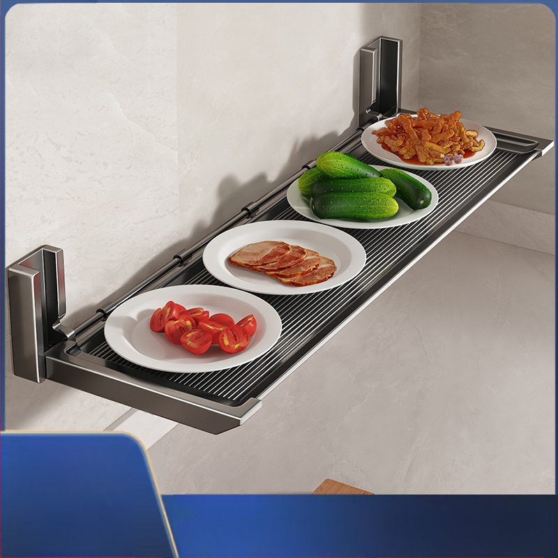 ♤ Köögiriiul, lõikelaua riiul, puurimata seinale kinnitatav multifunktsionaalne kokkupandav hoiuriiul, potikaane- ja vürtsiriiul, kaussiriiul