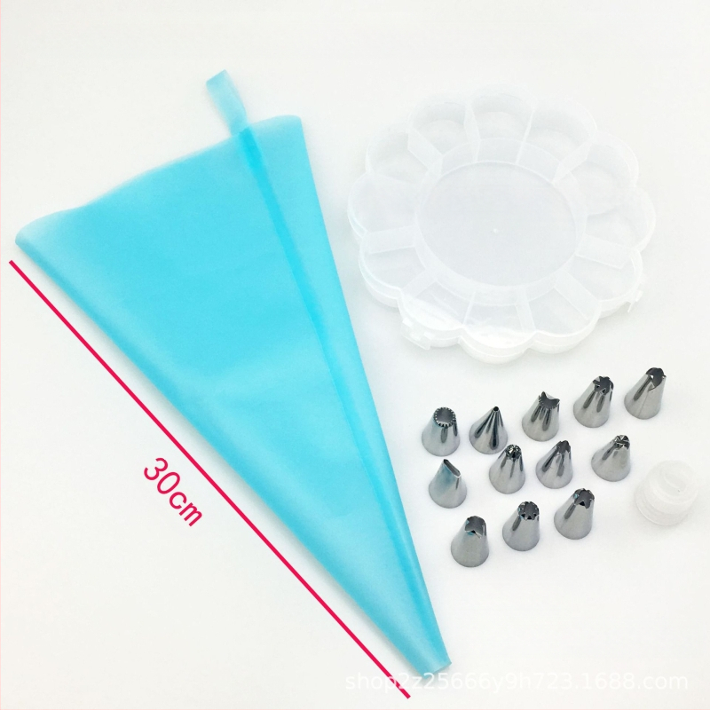 Kepimo „pasidaryk pats“ įrankių rinkinys dėžutėje, 14 dalių ištirpintų pupelių pyrago dekoravimo reikmenų rinkinys, dekoravimo antgalis, dekoravimo maišelis