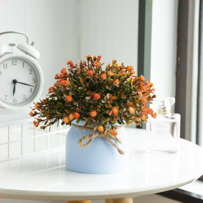 Stalinis svetainės mažų vazoninių augalų papuošalai, dirbtinės gėlės, namų dekoravimo augalai, imituojami žalieji augalai, kūdikio kvėpavimas, dirbtinių žaliųjų augalų dekoracija