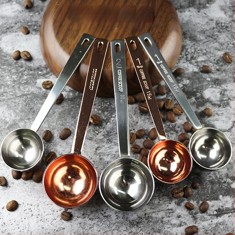 Tarpvalstybinio šaltinio nerūdijančio plieno matavimo šaukštas buitinei virtuvei kepimui kavos pupelių matavimo šaukštas 15 ml matavimo šaukštas pieno miltelių šaukštas
