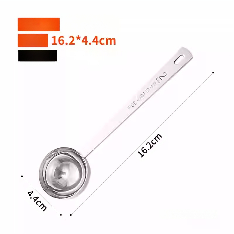 Tarpvalstybinio šaltinio nerūdijančio plieno matavimo šaukštas buitinei virtuvei kepimui kavos pupelių matavimo šaukštas 15 ml matavimo šaukštas pieno miltelių šaukštas