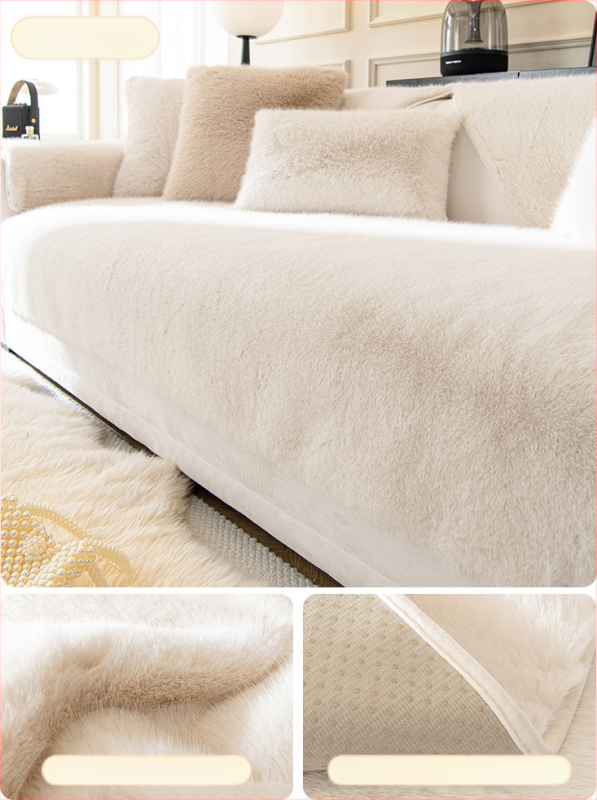 Prancūziško audinės aksomo pliušinė sofos pagalvėlė, žieminė sustorinta neslystanti pagalvėlė, paprastas modernus užvalkalas, pilnai uždengtas rankšluostis, didmeninė prekyba