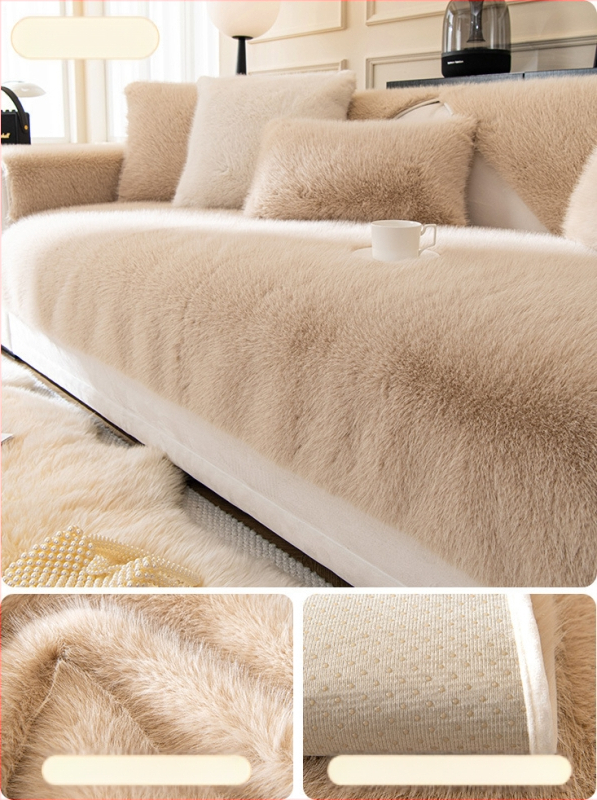 Prancūziško audinės aksomo pliušinė sofos pagalvėlė, žieminė sustorinta neslystanti pagalvėlė, paprastas modernus užvalkalas, pilnai uždengtas rankšluostis, didmeninė prekyba