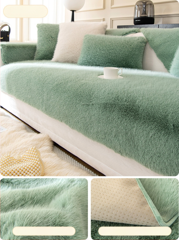 Prancūziško audinės aksomo pliušinė sofos pagalvėlė, žieminė sustorinta neslystanti pagalvėlė, paprastas modernus užvalkalas, pilnai uždengtas rankšluostis, didmeninė prekyba