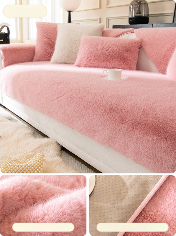 Prancūziško audinės aksomo pliušinė sofos pagalvėlė, žieminė sustorinta neslystanti pagalvėlė, paprastas modernus užvalkalas, pilnai uždengtas rankšluostis, didmeninė prekyba