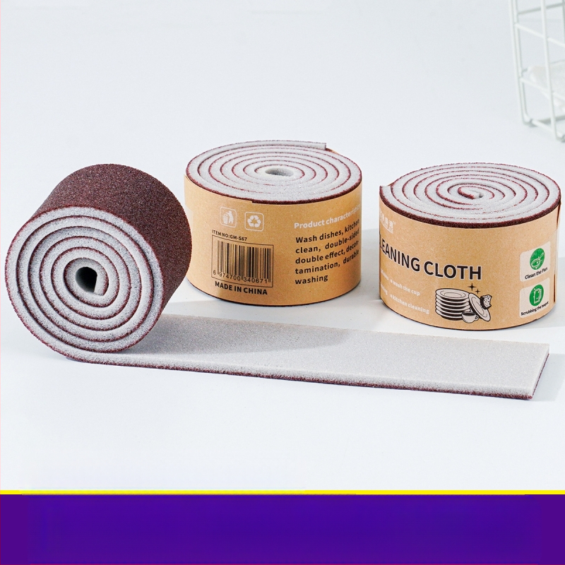 Emery käsn pühkige kahepoolne desinfitseerimispadi köögipuhastus nõudepesuhari pann maagiline hari pann