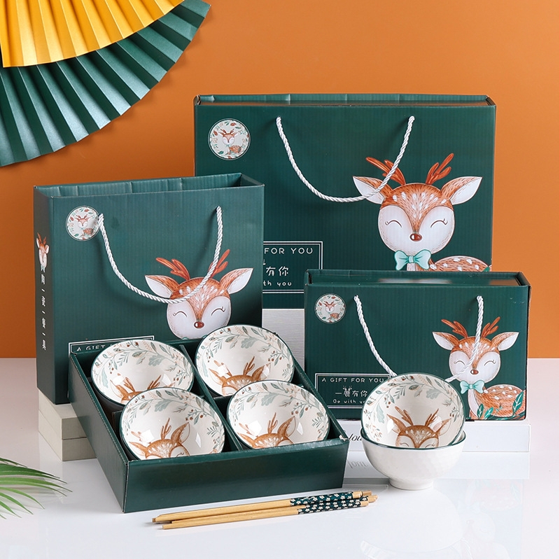 Kinkekausside komplekt Camellia keraamiliste lauanõude komplekt kauss kinkekarbi komplekt müügiks avamiskingitus kaasnev kinkekauss söögipulkade komplekt kauss