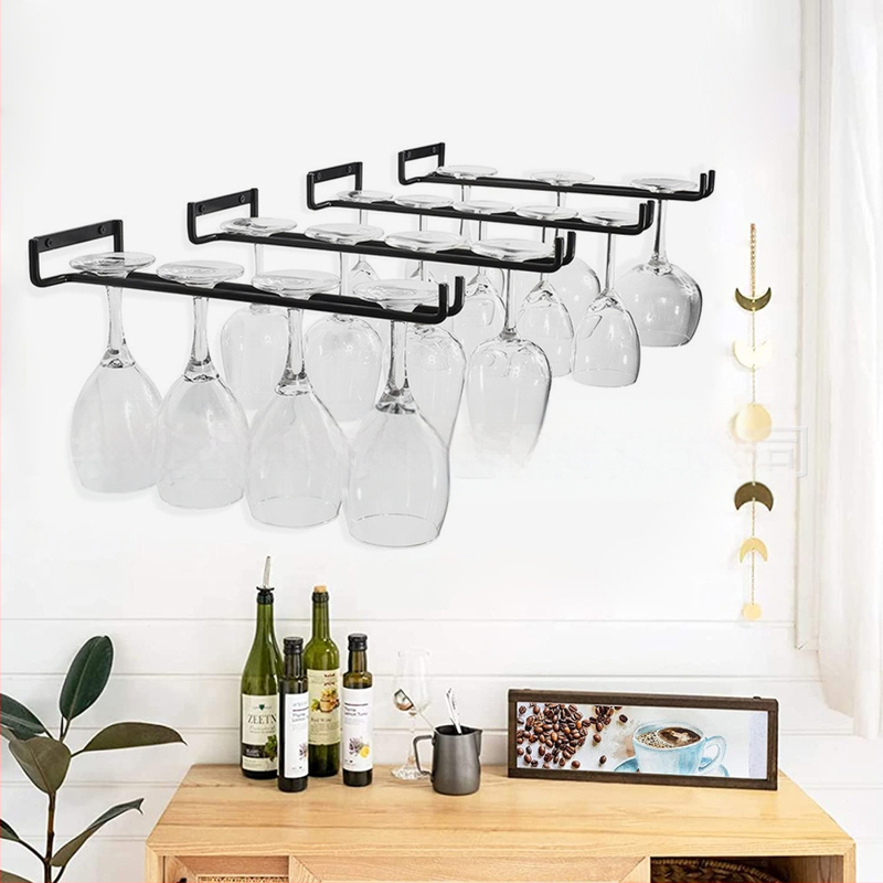 Amazoni piiriülene majapidamises kasutatav punase veini tassi rippuv topsihoidja, lihtne ümberpööratud rippuv pokaal, üherealine veinitopsihoidja, veinitopsihoidja