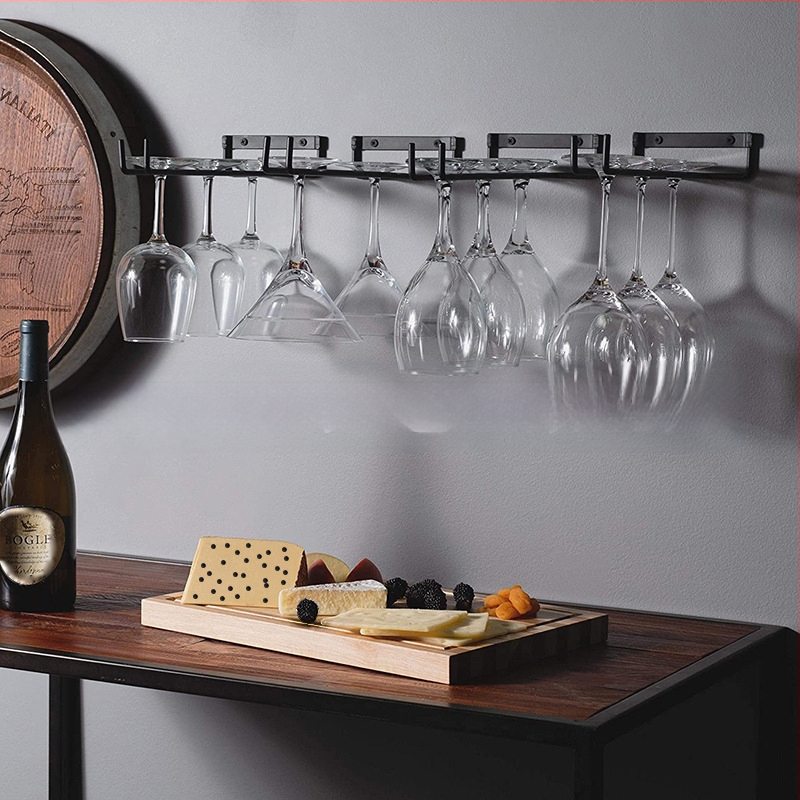 Amazoni piiriülene majapidamises kasutatav punase veini tassi rippuv topsihoidja, lihtne ümberpööratud rippuv pokaal, üherealine veinitopsihoidja, veinitopsihoidja