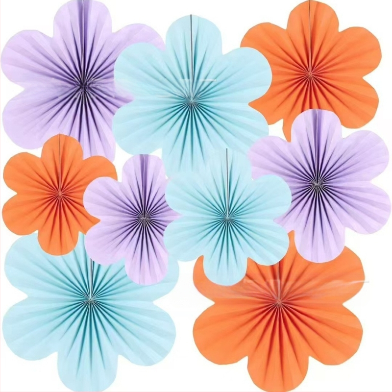 Uus seinalill paberventilaator lillekaunistused sünnipäevapeo akna taust seinakaunistus paberventilaatori rippuv kaunistus