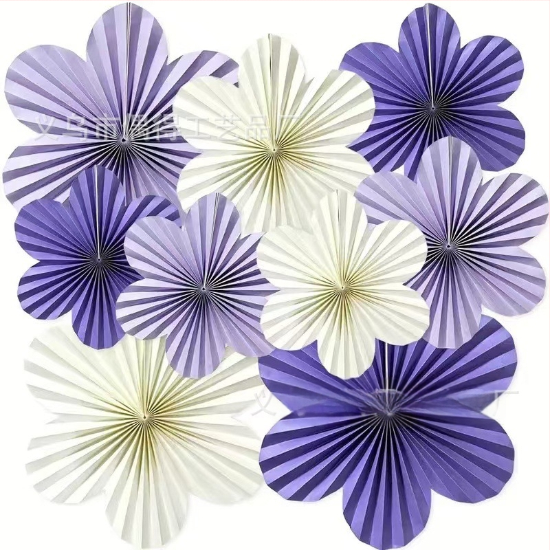 Uus seinalill paberventilaator lillekaunistused sünnipäevapeo akna taust seinakaunistus paberventilaatori rippuv kaunistus