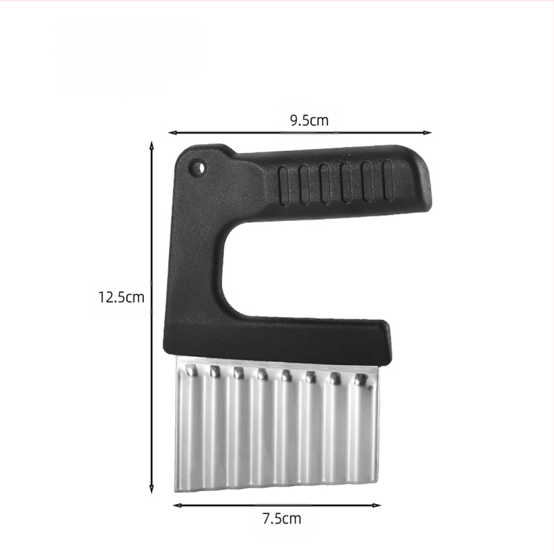 Nerūdijančio plieno bulvių pjaustyklė bulvėms Bangų pjaustytuvas virtuvės makaronų pjaustytuvas kūrybingas bulvių bulvyčių pjaustytuvas