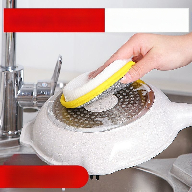 Õlita pesukausid, pesukäsnad küürimispadjaga, kööginõudepesupann ei kahjusta panni, paksendatud kahepoolsed nõudepesukäsnad