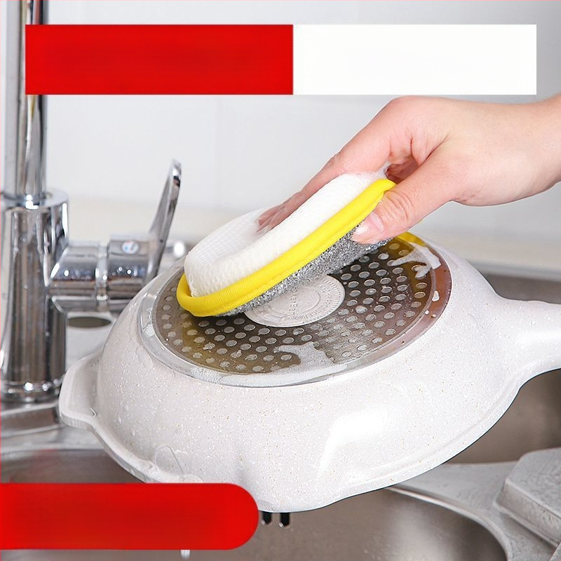 Õlita pesukausid, pesukäsnad küürimispadjaga, kööginõudepesupann ei kahjusta panni, paksendatud kahepoolsed nõudepesukäsnad