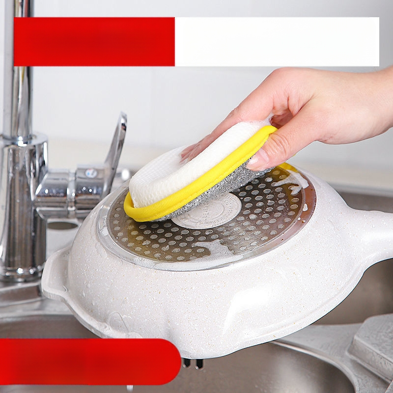 Õlita pesukausid, pesukäsnad küürimispadjaga, kööginõudepesupann ei kahjusta panni, paksendatud kahepoolsed nõudepesukäsnad