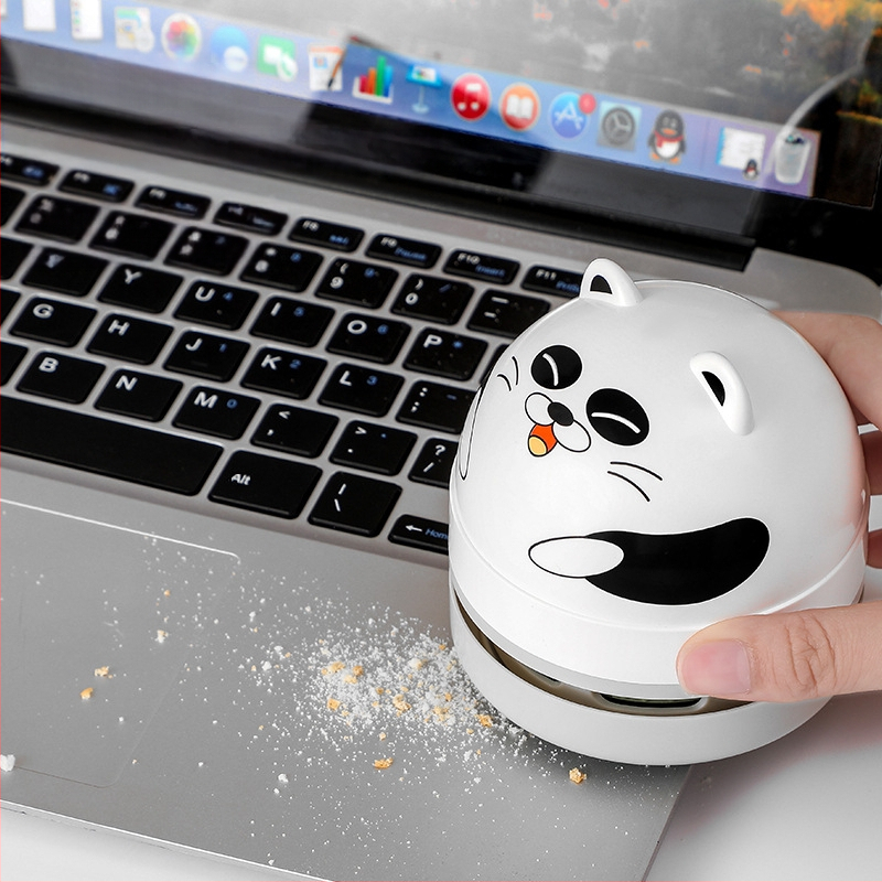 Mini stalinis dulkių siurblys mažas rankinis elektrinis šiukšlių dulkių siurblys studentams mielas gyvūnų valiklis