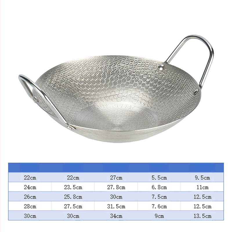 Gamyklinis tiesioginis partijos nelimpantis sutirštintas nerūdijančio plieno korio struktūros mažas karštas puodas sausas puodas namų apyvokos restoranas komercinis puodas baras Ding