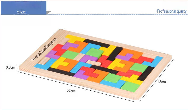 „Senteng Kidsren“ edukaciniai perkamiausi „Tetris“ intelektualūs statybiniai blokeliai, dėlionės, žaislai iš pušies medienos