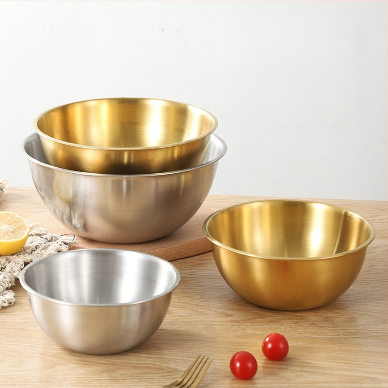 Nerūdijančio plieno korėjietiškas salotų dubens kiaušinių dubuo su mastelio kepimo ir dubens buitinio maisto gaminimo dubeniu šalto maišymo dubeniu šaltų makaronų dubenėlis