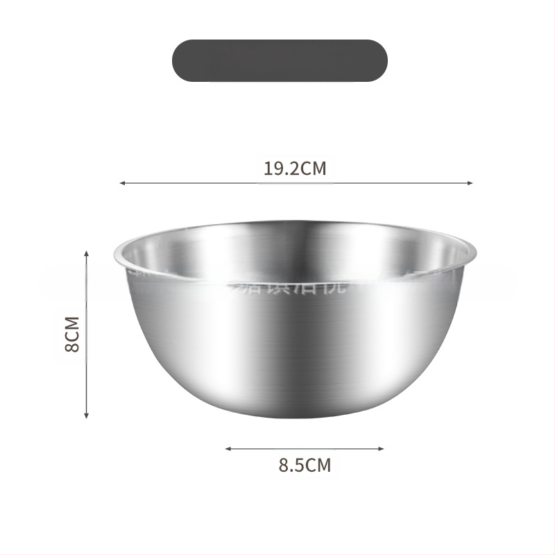 Nerūdijančio plieno korėjietiškas salotų dubens kiaušinių dubuo su mastelio kepimo ir dubens buitinio maisto gaminimo dubeniu šalto maišymo dubeniu šaltų makaronų dubenėlis