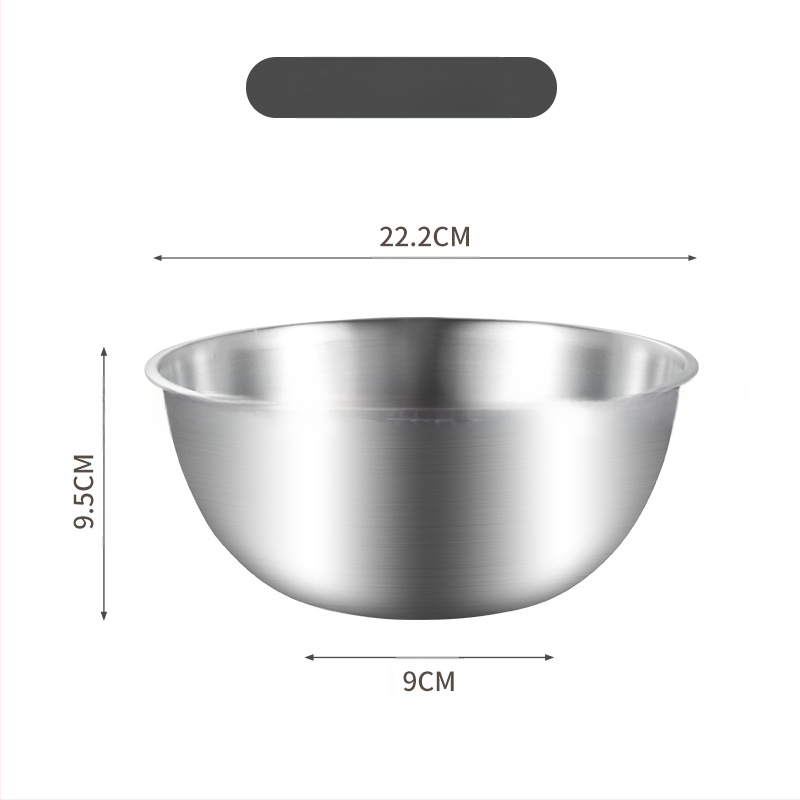 Nerūdijančio plieno korėjietiškas salotų dubens kiaušinių dubuo su mastelio kepimo ir dubens buitinio maisto gaminimo dubeniu šalto maišymo dubeniu šaltų makaronų dubenėlis