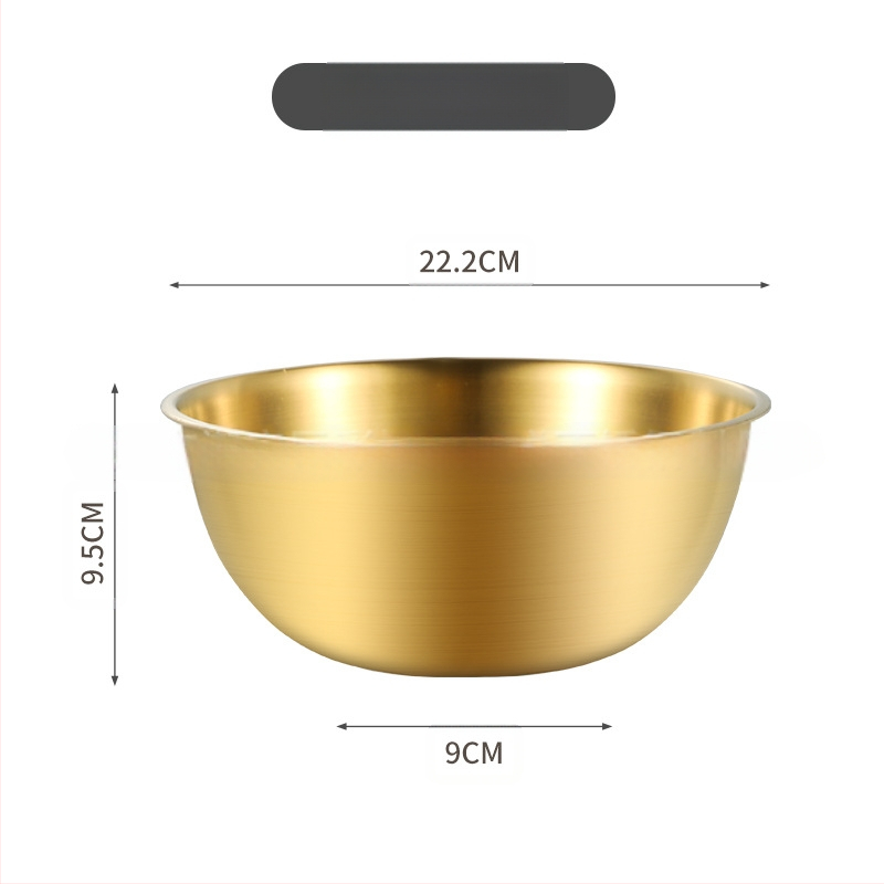 Nerūdijančio plieno korėjietiškas salotų dubens kiaušinių dubuo su mastelio kepimo ir dubens buitinio maisto gaminimo dubeniu šalto maišymo dubeniu šaltų makaronų dubenėlis