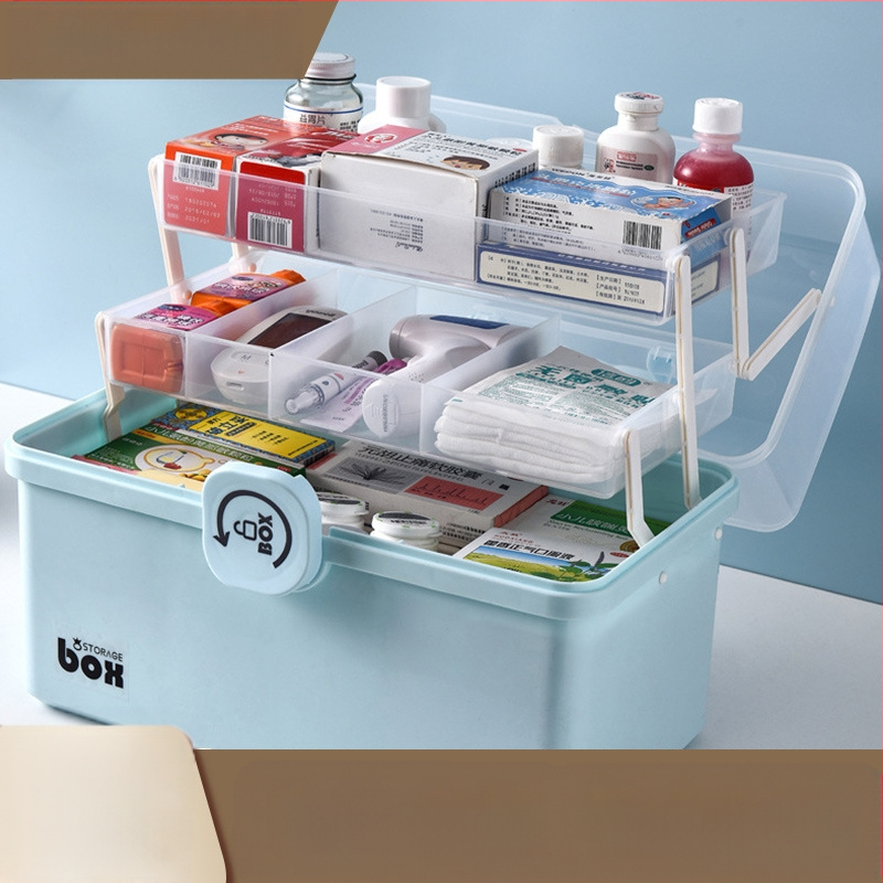 Majapidamises kasutatav suure mahutavusega mitmekihiline ravimikarp, täielik komplekt erakorralise meditsiiniabi meditsiiniliseks hoiustamiseks, väike ravimikarp, ravimikarp perepakend