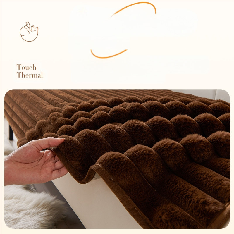 Нов луксозен модерен калъф за диван, удебелен плюшен калъф за възглавница, универсален неплъзгащ се кожен калъф за диван "Четири сезона"