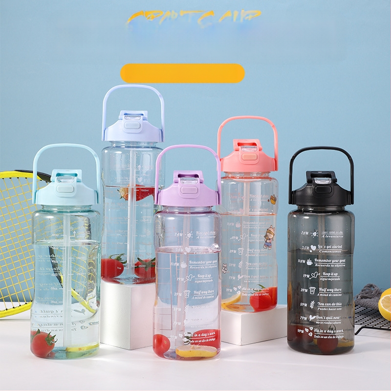 Διασυνοριακό Αθλητικό Ποτήρι Νερού Καλοκαιρινό Κύπελλο Μεγάλης Χωρητικότητας Σετ Τριών Τεμαχίων Κύπελλο Βραστήρα με Καλαμάκι, Πλαστικό Κύπελλο Space Cup Χονδρική