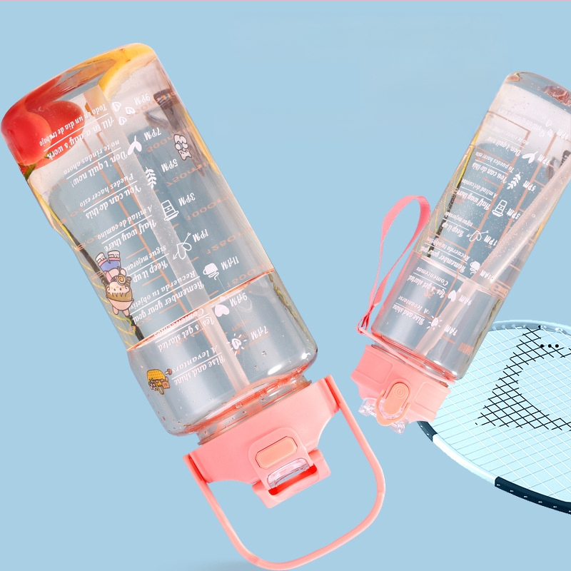 Διασυνοριακό Αθλητικό Ποτήρι Νερού Καλοκαιρινό Κύπελλο Μεγάλης Χωρητικότητας Σετ Τριών Τεμαχίων Κύπελλο Βραστήρα με Καλαμάκι, Πλαστικό Κύπελλο Space Cup Χονδρική