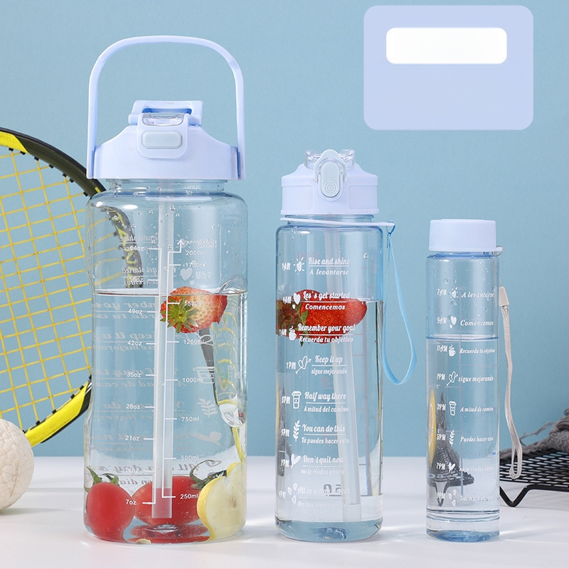 Διασυνοριακό Αθλητικό Ποτήρι Νερού Καλοκαιρινό Κύπελλο Μεγάλης Χωρητικότητας Σετ Τριών Τεμαχίων Κύπελλο Βραστήρα με Καλαμάκι, Πλαστικό Κύπελλο Space Cup Χονδρική