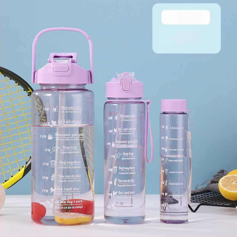 Διασυνοριακό Αθλητικό Ποτήρι Νερού Καλοκαιρινό Κύπελλο Μεγάλης Χωρητικότητας Σετ Τριών Τεμαχίων Κύπελλο Βραστήρα με Καλαμάκι, Πλαστικό Κύπελλο Space Cup Χονδρική