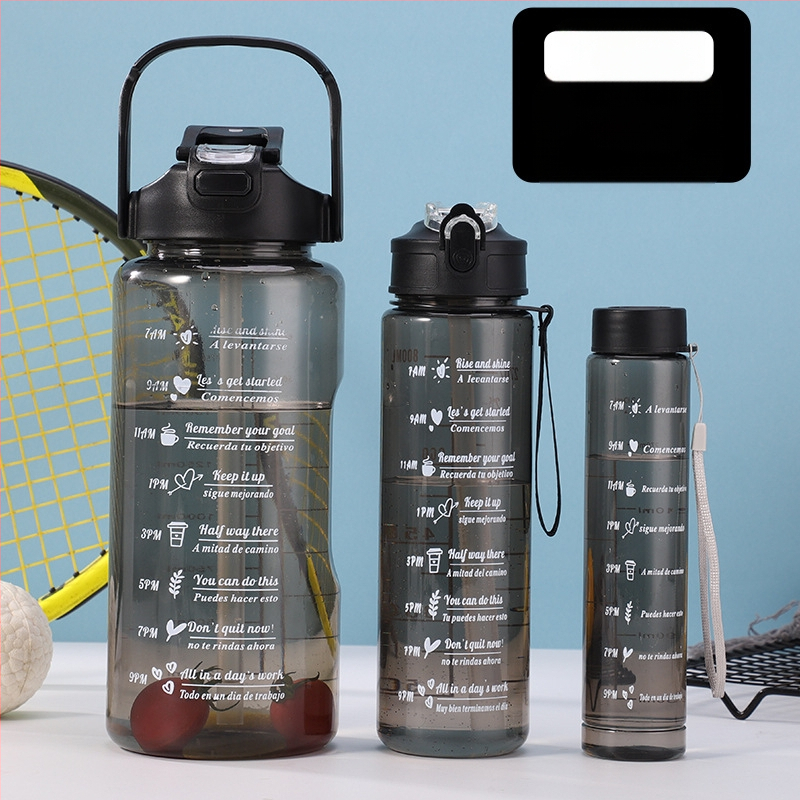 Διασυνοριακό Αθλητικό Ποτήρι Νερού Καλοκαιρινό Κύπελλο Μεγάλης Χωρητικότητας Σετ Τριών Τεμαχίων Κύπελλο Βραστήρα με Καλαμάκι, Πλαστικό Κύπελλο Space Cup Χονδρική