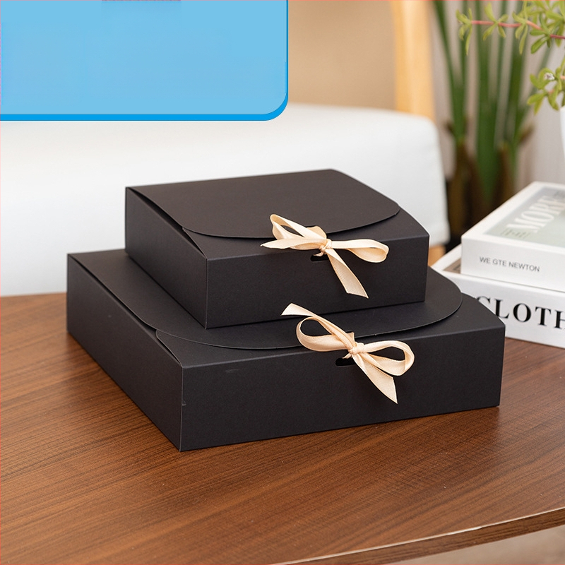 Nauja plokščia rankų darbo dovanų saldainių dėžutė Kalėdų vaikų dienos dovanų pakavimo dėžutė juostelės kaspino formos dėžutė