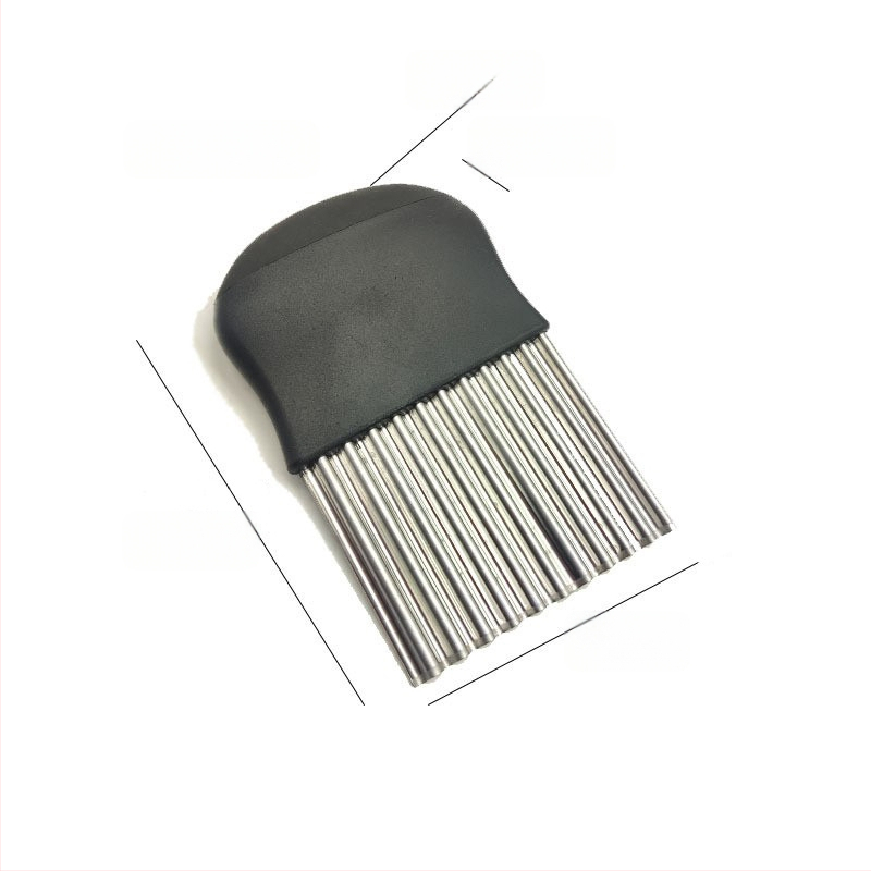 Storo nerūdijančio plieno 430 banguotas bulvių pjaustytuvas, banguotas peilis, dantytas peilis bulvytėms pjaustyti, virtuvės įrankis