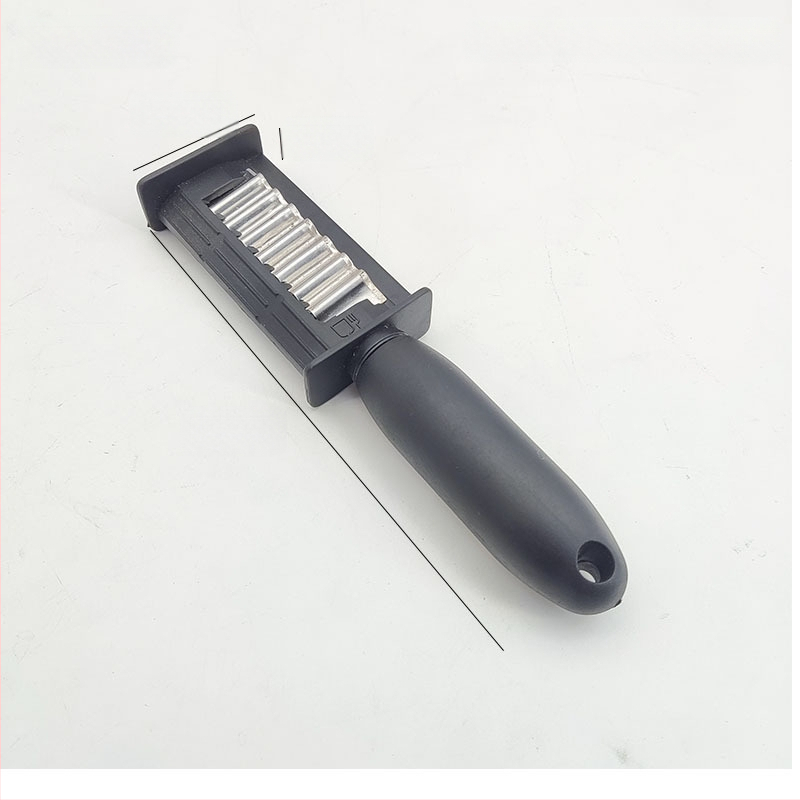 Storo nerūdijančio plieno 430 banguotas bulvių pjaustytuvas, banguotas peilis, dantytas peilis bulvytėms pjaustyti, virtuvės įrankis