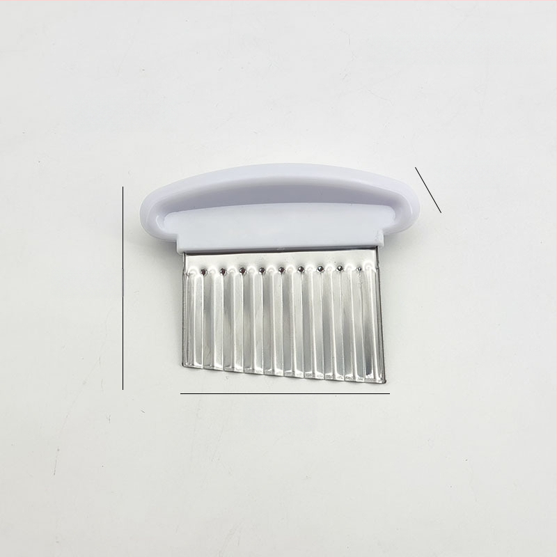 Storo nerūdijančio plieno 430 banguotas bulvių pjaustytuvas, banguotas peilis, dantytas peilis bulvytėms pjaustyti, virtuvės įrankis