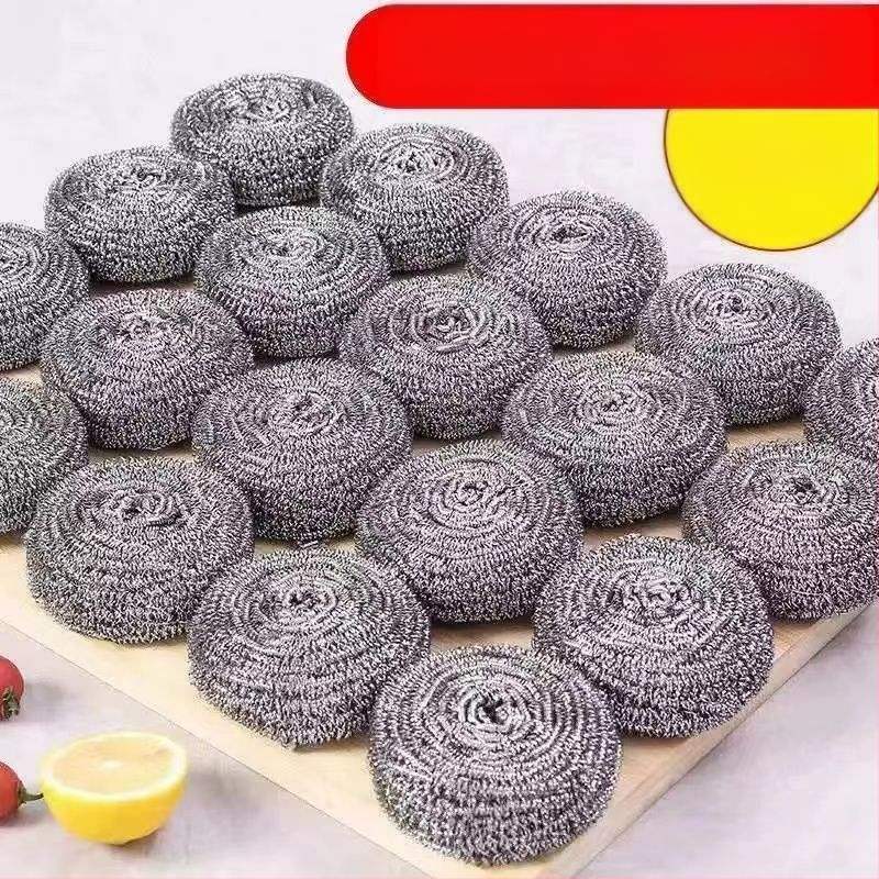 [bezmaksas piegāde] liela tērauda lodīšu tīrīšanas bumba nerūsējošā tērauda veļas pannas birste bļoda veļas pannas artefakts virtuves pannas birste