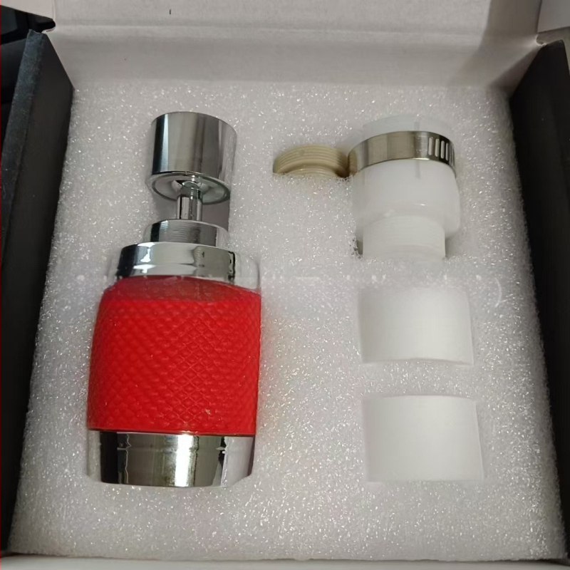 Buitinės virtuvės ir vonios kambario erdvės aliuminio maišytuvas, atsparus purslams, 360° besisukantis silikoninis maišytuvas su apsauga nuo nudegimų, filtras, daržovių dubuo