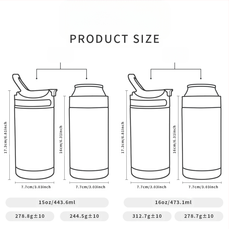 16oz talpos „4 in 1“ „Coca-Cola“ skardinė, pagaminta iš 304 nerūdijančio plieno. Vaikiškas nešiojamas termosinis puodelis, pridedamas prie kavos puodelio vietos.