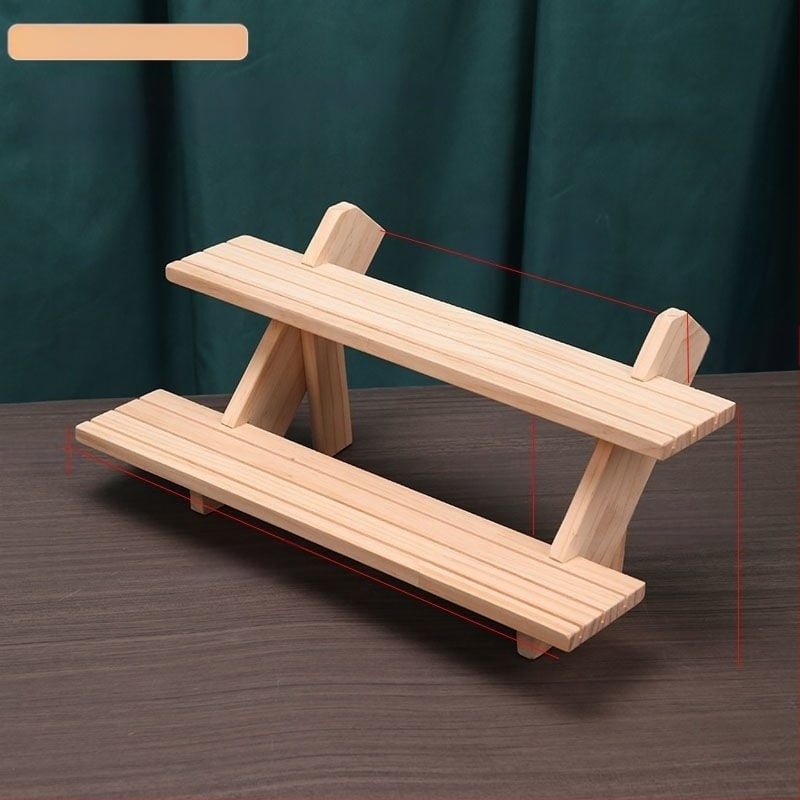 Стелаж за дисплей, плот, стълба за бижута от масивно дърво, креативна стойка за бижута, орнаменти, стойка за дисплей, съхранение на щандове на живо