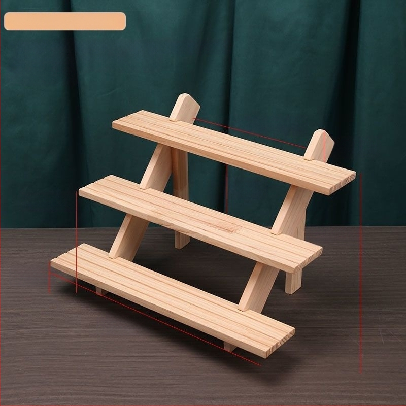 Стелаж за дисплей, плот, стълба за бижута от масивно дърво, креативна стойка за бижута, орнаменти, стойка за дисплей, съхранение на щандове на живо