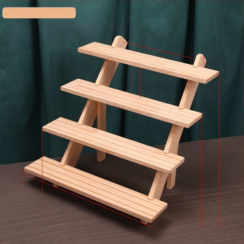 Стелаж за дисплей, плот, стълба за бижута от масивно дърво, креативна стойка за бижута, орнаменти, стойка за дисплей, съхранение на щандове на живо