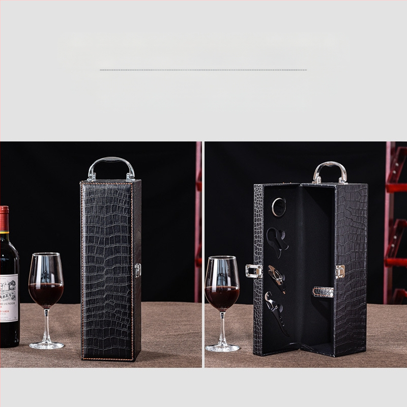 Punase veini pakendi kinkekarp ühekordne 2 paari nahkkarpi kõrgekvaliteedilisest veinist tühi karp karp kohapeal tipptasemel