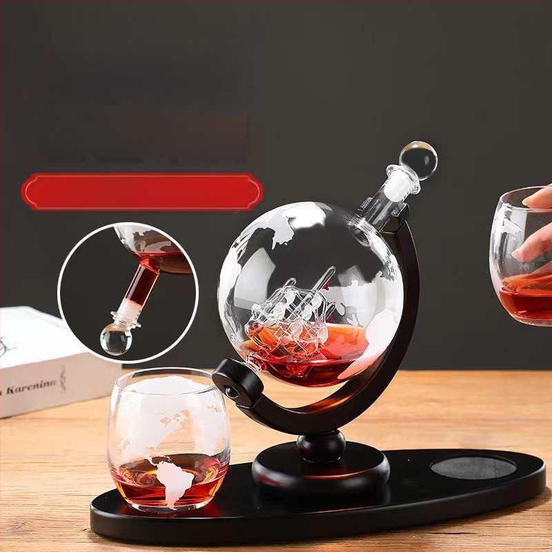 Kõrge borosilikaatklaasist käsitöö maa dekanter sobib klaaspudel maa dekanter käsitöö kaunistused