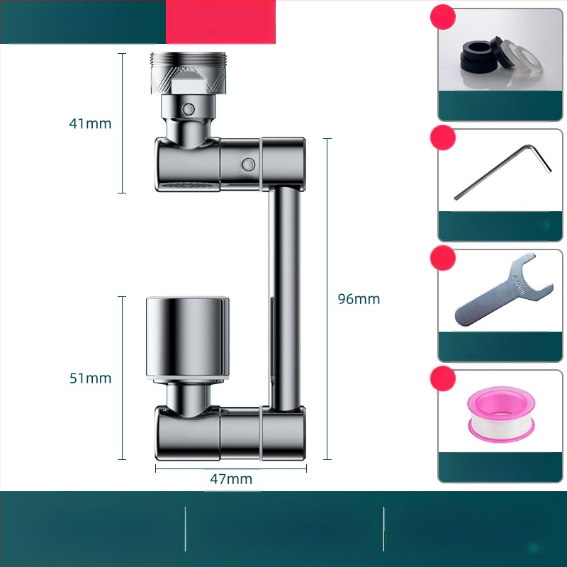Mechaninė svirtis Universalus maišytuvo antgalis Sukamas daugiafunkcis vandenį taupantis prailginimas Svirtis tipo naujas vairo putojimo įrenginys