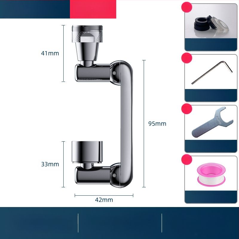 Mechaninė svirtis Universalus maišytuvo antgalis Sukamas daugiafunkcis vandenį taupantis prailginimas Svirtis tipo naujas vairo putojimo įrenginys