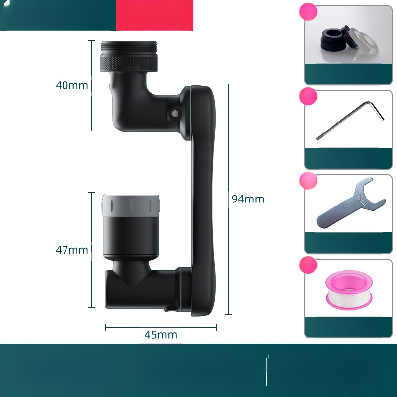 Mechaninė svirtis Universalus maišytuvo antgalis Sukamas daugiafunkcis vandenį taupantis prailginimas Svirtis tipo naujas vairo putojimo įrenginys