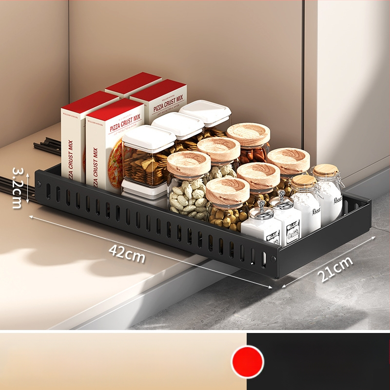 Ράφι αποθήκευσης καπακιού κουζίνας, ρυθμιζόμενος χώρος για κατσαρόλες, ράφι για κατσαρόλες, ντουλάπι πάγκου, συρόμενη βάση αποθήκευσης πιάτων