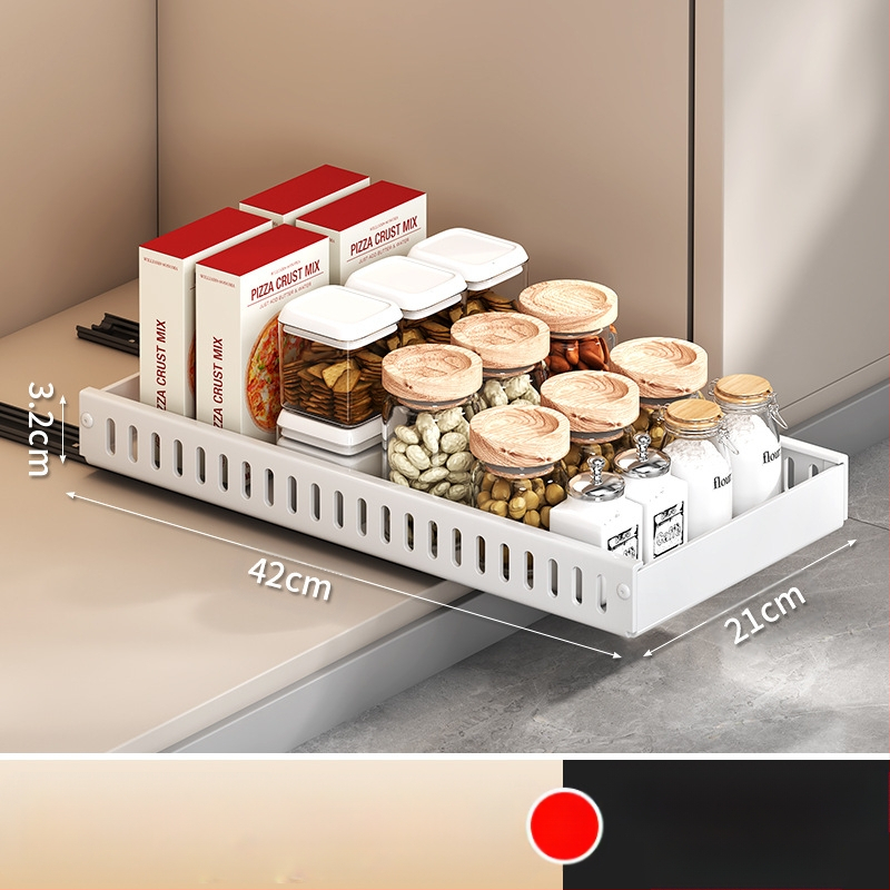 Ράφι αποθήκευσης καπακιού κουζίνας, ρυθμιζόμενος χώρος για κατσαρόλες, ράφι για κατσαρόλες, ντουλάπι πάγκου, συρόμενη βάση αποθήκευσης πιάτων
